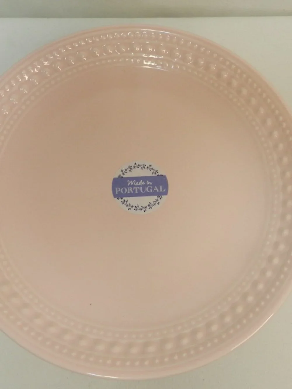 Matceramica Pink Hobnail Salad Starter Appetizer plate set 4 micro dish NEW NWT